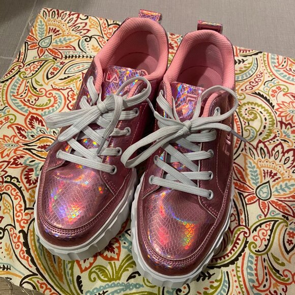 FILA holographic pink sneakers - platform - Picture 9 of 9